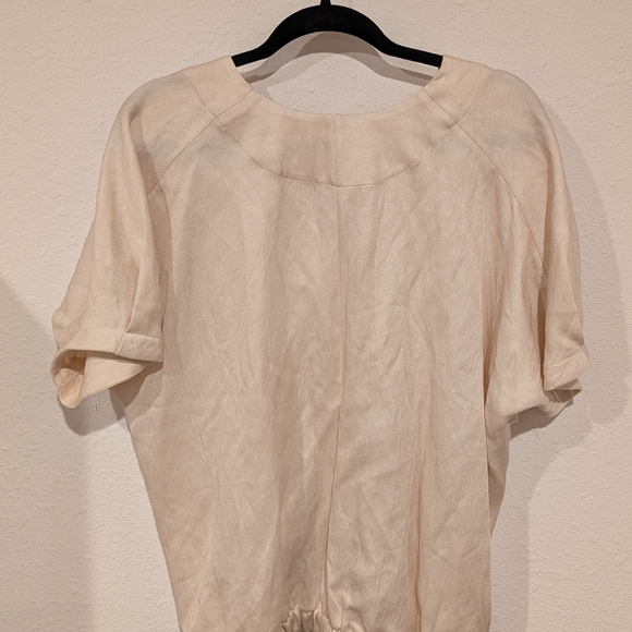 Zero + Maria Cornejo Women's Rae Bomber Top Greige Medium - Picture 8 of 9